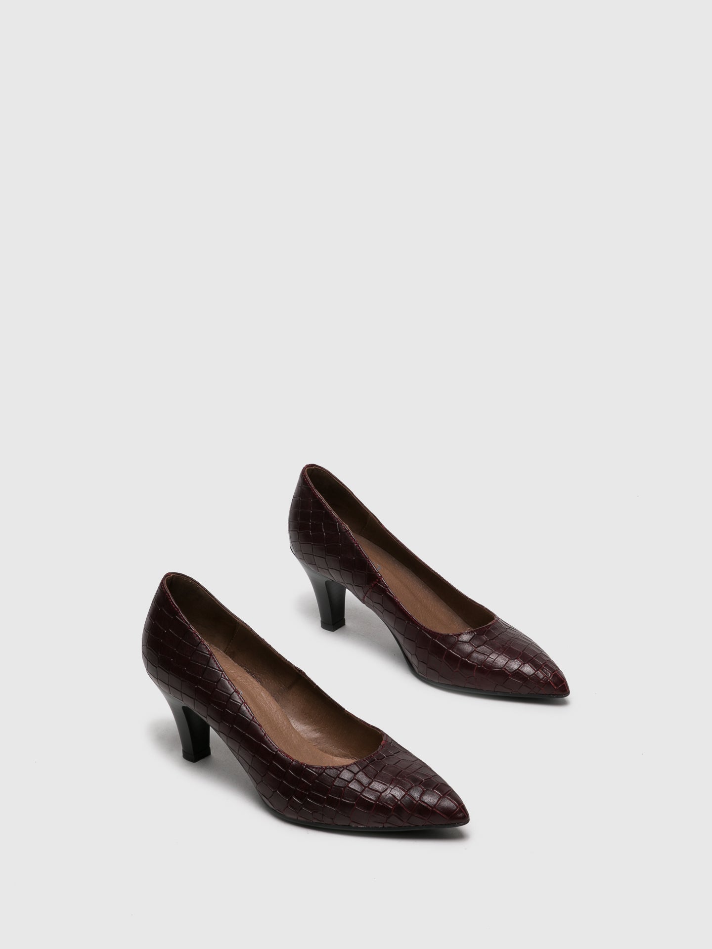 Foreva Sapatos de Salto Alto Pontiagudos em Carmesim